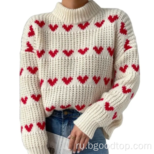 Стендные пуловки воротничков с длинным рукавом женский свитер